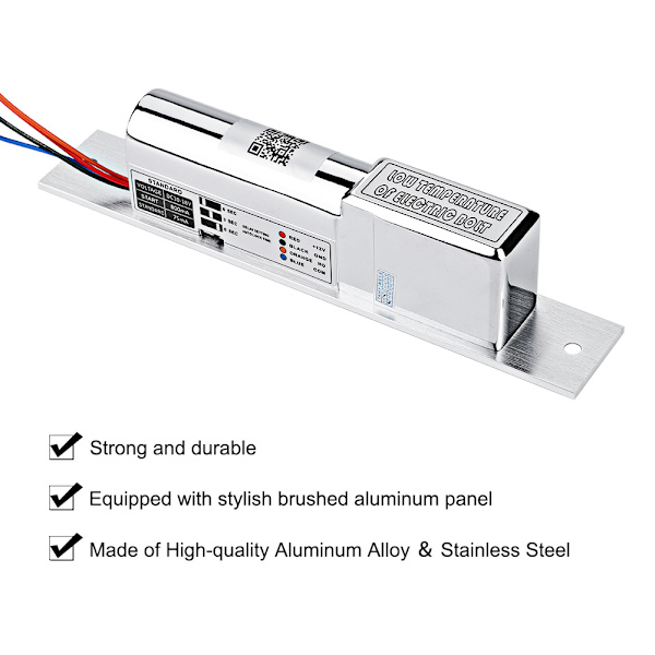 DC10V -18V Kontrolllås Magnetisk elektrisk metallinstickslås för dörrar med magnetisk signal