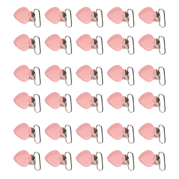 30 st Hängselklämmor Rosa 25 mm Robust elektropläterad metall lättvikts nappklämmor för sömnad Hantverk DIY