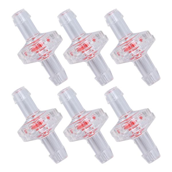 10 stk. backventil 1-vejs PP plastslange Vandstop membran hul til luftindtagning 5 mm transparent