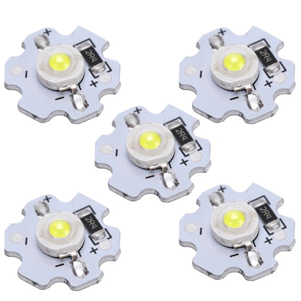 25st 5V LED-chips 200LM 3W High Power LED-lamppärlor för gör-det-själv-belysningsarmaturer Pure White 6000-6500K