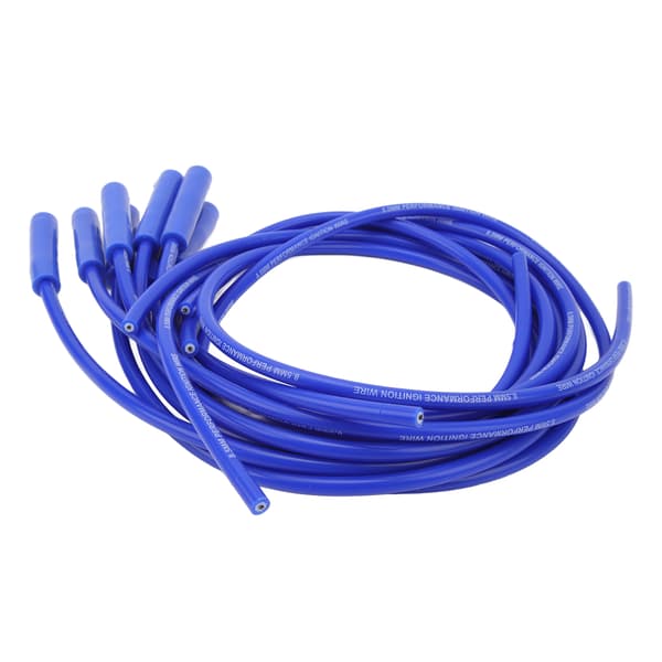 8.5mm 180 Degree Spark Plug Wire Set with Dustproof Boot, Replacement Compatible with Chevy 8-Cylinder Models, Blue