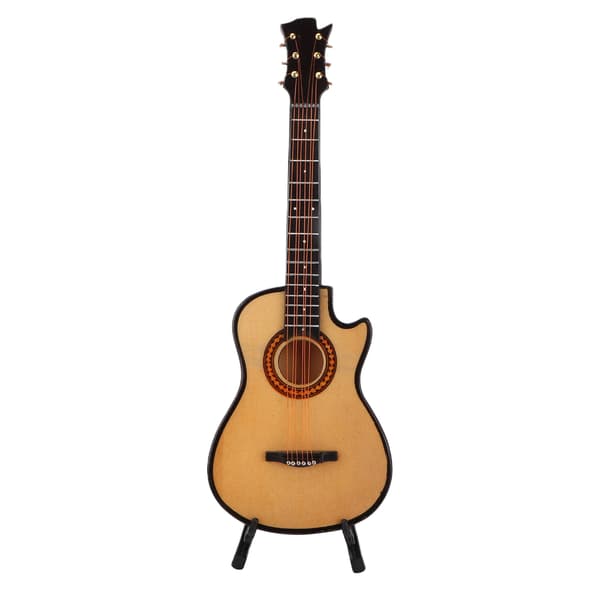 Miniatyr gitarrmodell Tre Minimusikkinstrument Gitarreplika med stativpynt