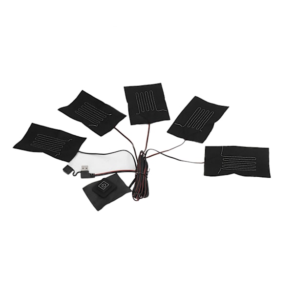 5 i 1 elektrisk stofvarmepude 3 trin Temperaturregulerbar USB varmepude Vandafvisende kompositfiber varmepude