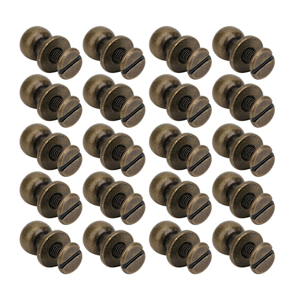 20ST 9 x 8 mm gør-det-selv kobbernitter med rundt hoved Nippel Nagelpose Sko Tilbehør til læder Bronze 9 x 8 mm