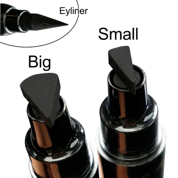 Vinge Eyeliner Stempel Dobbelt Endet Flydende Eye Liner Pen Vandfast Pletsikker Langvarig Eyeliner Vamp Style Tool til Vinge eller Katteøje