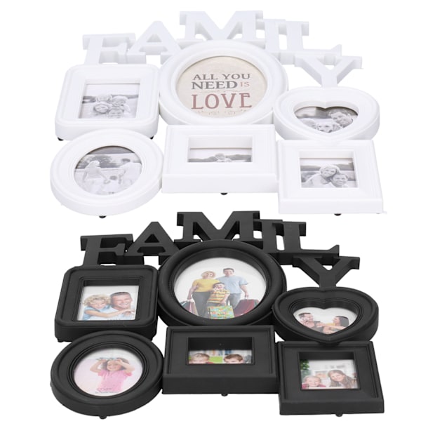 2 stk. Fotoramme Familiebilder Samling Skrivebordsdisplay Veggoppheng Dekorativt Ornament
