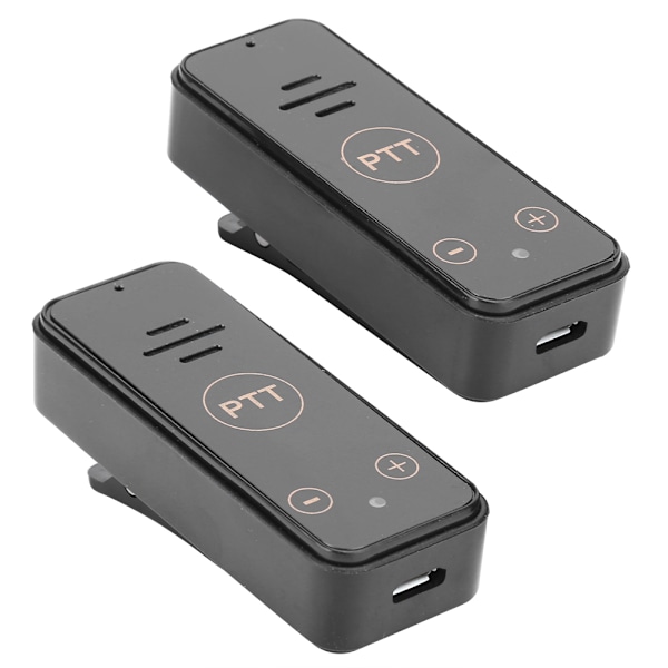 2 kpl Mini Walkie Talkie 0,5W 400‑470MHz Radiolähetin-vastaanotin Korvanappi Korvakoukku Kuulokkeet