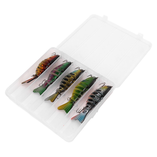 5 stk 15g 9,5 cm Multi-leddet Fiskeagn Bærbar Segment Realistisk Svømmeagn for Ferskvann Saltvann