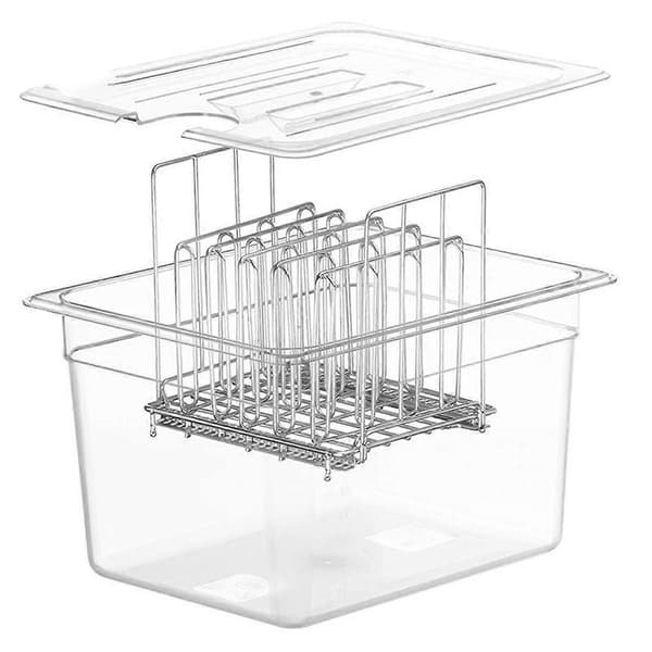 Sous Vide Machine 11L Container with Stainless Steel Rack Removable Dividers As Shown