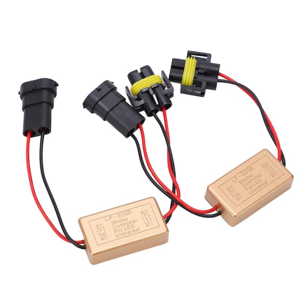 2 stk Flash Strobe Controller 50W God Varmemotstand 3 Lampetyper Blits Strobe Controller Flasher Modul Kompatibel med tåkelys