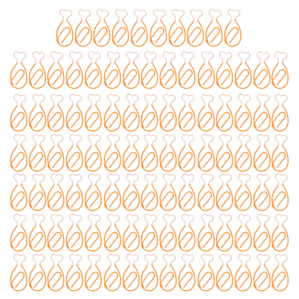 100 stk. metall binders Cute Chicken Leg Shape Elektroplettering Rustsikker Bærbar Små binders for hjem daglig kontor