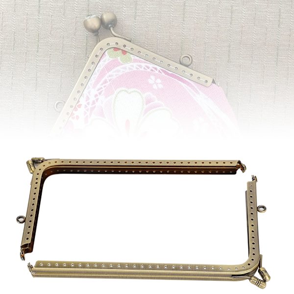 2 stk Metal Pung Ram Taske Spænde Lås Tilpasset DIY Tilbehør Legering L-formet Glat 18,5 cm