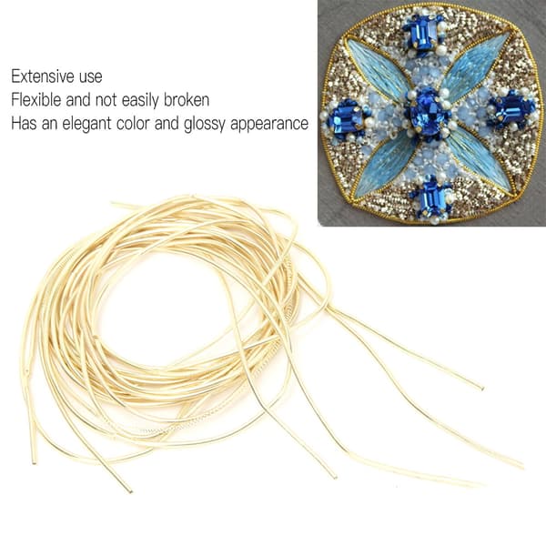 Broderitråd Kobbertråd Sysøm Søm Glans 1,5 mm Dia. Manuell DIY StringSand Golden