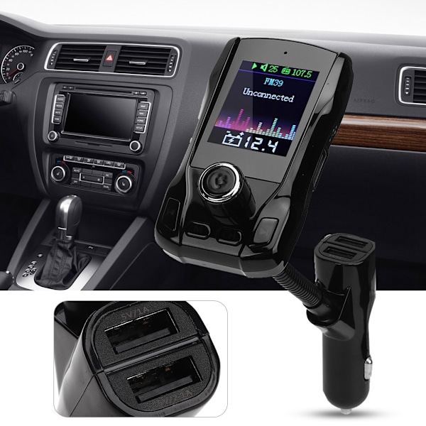1,8 tommer TFT 360° Rotasjon Bil MP3-spiller Lader Trådløs FM39 Bluetooth-sender