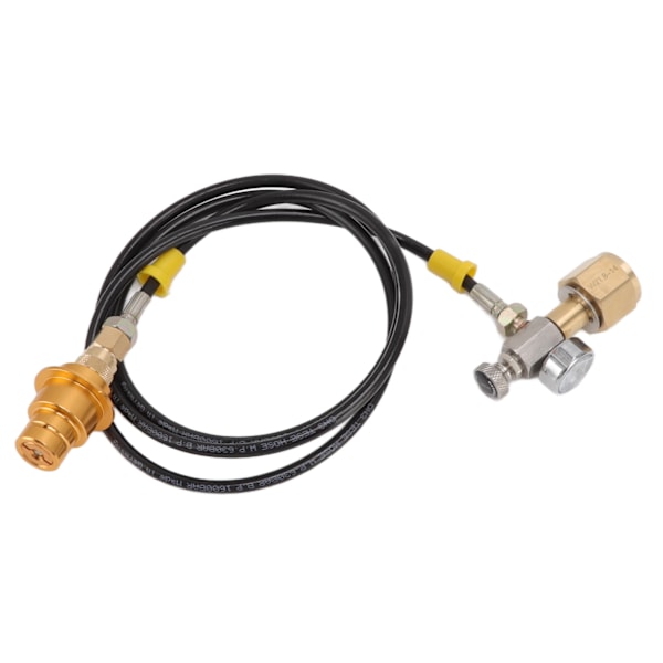Soda Maker Adapter Slang Kit 1,5 m Sort Slange med Guld Hane Adapter Trykmåler W21.8 14 til DUO til Terra for Art