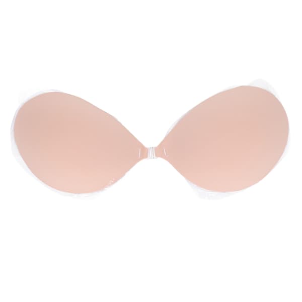 Kvindes Selvklæbende Bh Strapless Push Up Silikon Snap Fastener 3D Side Brystløft Klæbende Bh Hudfarve C