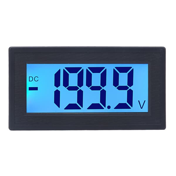 YB5135DB DC Digital Voltmeter LCD Display Spændingsmåler AC100-240V Strømforsyning DC 0-200V