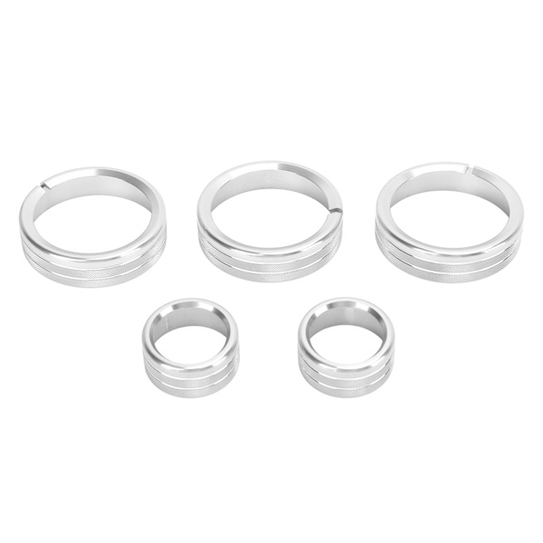 Luftkonditioneringsljudbrytare Vred Ringkåpa Lättvikts interiörkåpor Byte av trim för Mazda MX-5 2009-2015 Silver