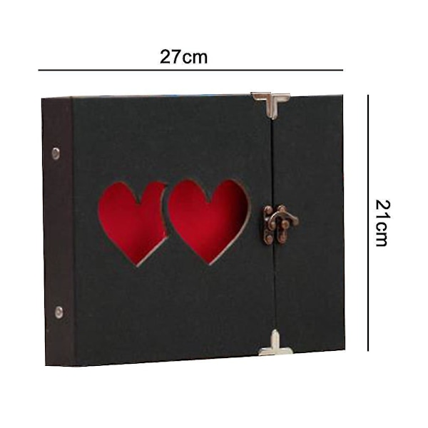 Designa ditt eget 10-tums fotoalbum med svarta sidor - Scrapbookstil 1