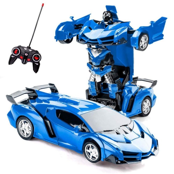 Fremragende kvalitet - Radiostyret bil / Transformer - Blå blue