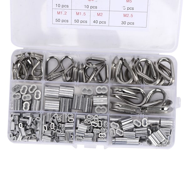 225st M1.2 M1.5 M2 M2.5 M3 M4 M5 Crimping Loop Sleeve M2 M3 Vajer Fingerborg