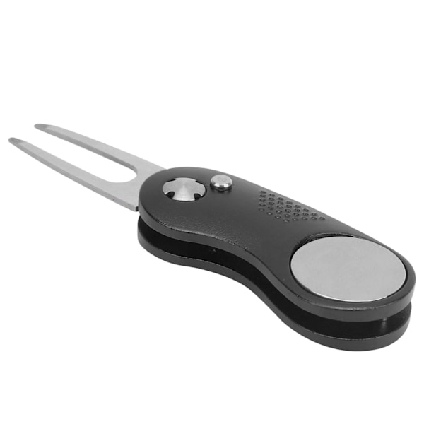 Foldbar Golfgaffel Metal Grøn Divot Reparationsværktøj Bærbar Boldmarkør Golftilbehør Sort