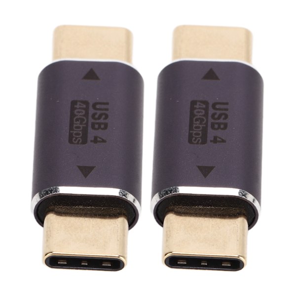 2st Typ C hane till typ C hane adapter 40Gbps 100W rak mini USB C adapter för bärbar smartphone