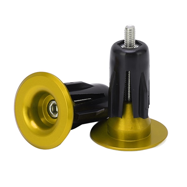 2 stk Sykkelstyrepropper i Aluminium Legering Slitesterk Universal Terrengsykkelgrep End Plugs Gull