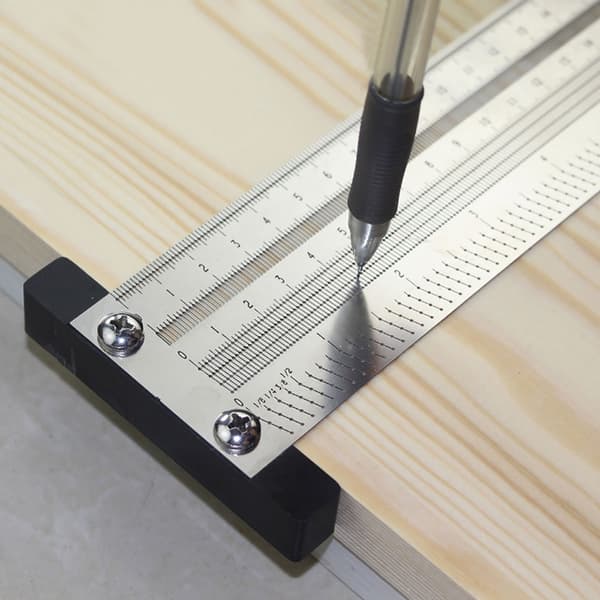 【NX】Ultra Precision Rustfri Stål Trebearbeiding Skriverlinjal 16 tommer