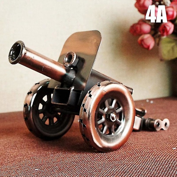 Mini Cannon Model Retro Mental Stål Brons Hantverk Dekoration C