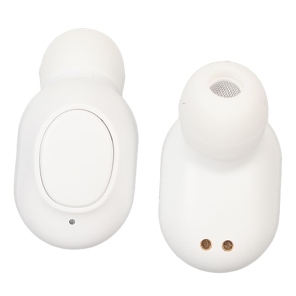 Bluetooth-ørepropper Stereo IPX7 Vanntette Høy Bass Digital Strømvisning Trådløse Øretelefoner med Ladesak Hvit