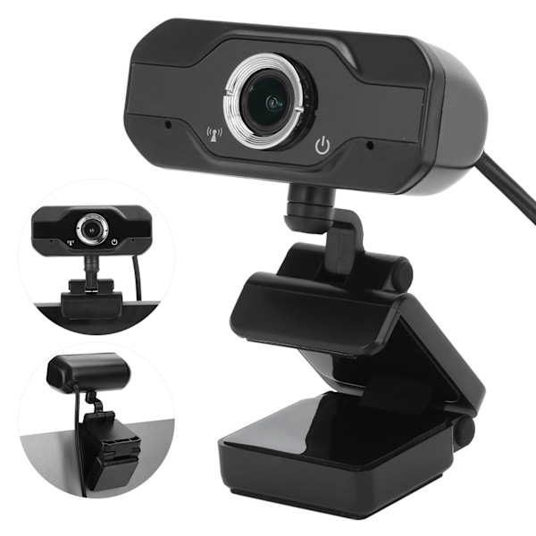 HXSJ HD PC Webbkamera 720P Webkamera CMOS-sensor Inbyggd Mikrofon Cam Videosamtal för Stationär Dator Laptop