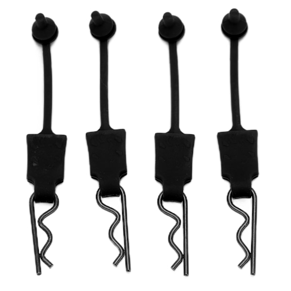 4 kpl 1/10 RC-auton klipsit Universaali auton kori pultti lukitusklipsit Vaihto-osa auton kori tarvikkeet Musta