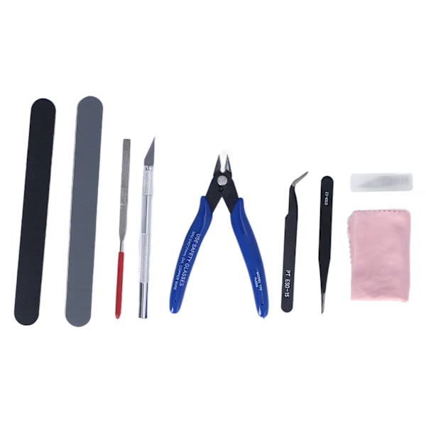 Modell Verktygssats Tång Pincett Fil Carving Kniv Hantverksverktyg Set för 3D-utskrift DIY