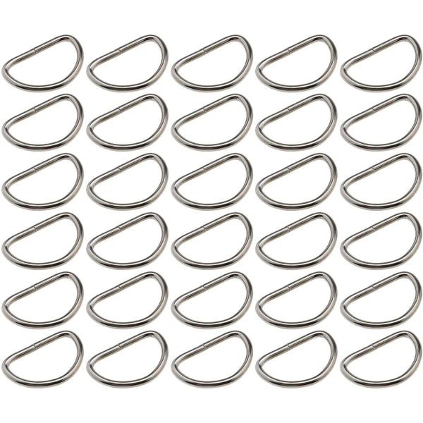 30 stk 25 mm metall D-ringspenner for gjør-det-selv-kunsthåndverk Leathercraft Klær Reparasjon Halskjeder Vesker Stropp Beltespenner Bagasje