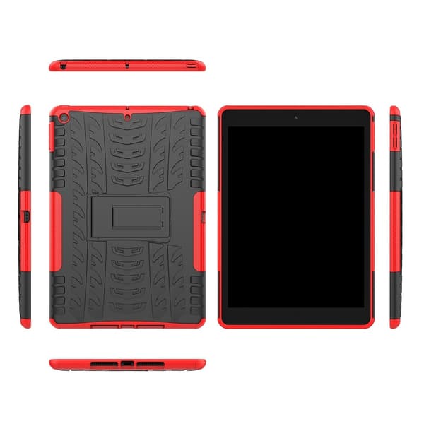 iPad 10.2 2019/2020/2021 Cover Robust Stativ Rød Red R\u00f6d