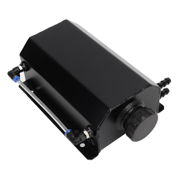 Kølemiddel Overløbstank Aluminium Legering 2L Kapacitet Universal Radiator Reservoir Tank til de fleste Biler Sort