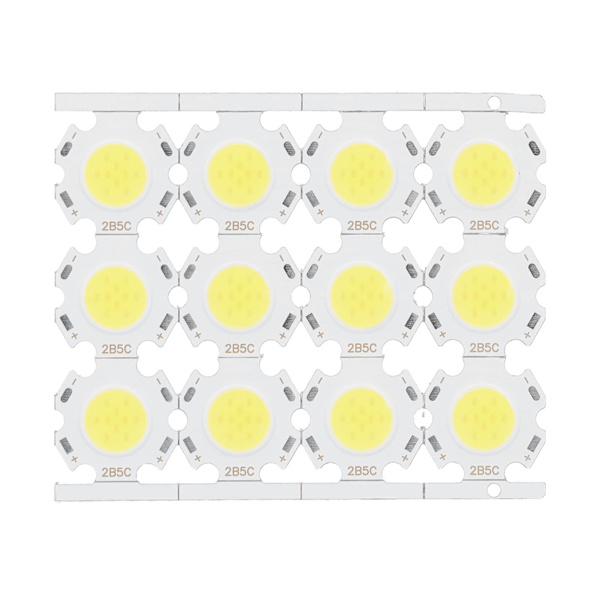 12st LED-chips COB-ljussändarkomponent 5W 15‑17V för gör-det-själv-spotlights Downlight TaklampaVit ljus