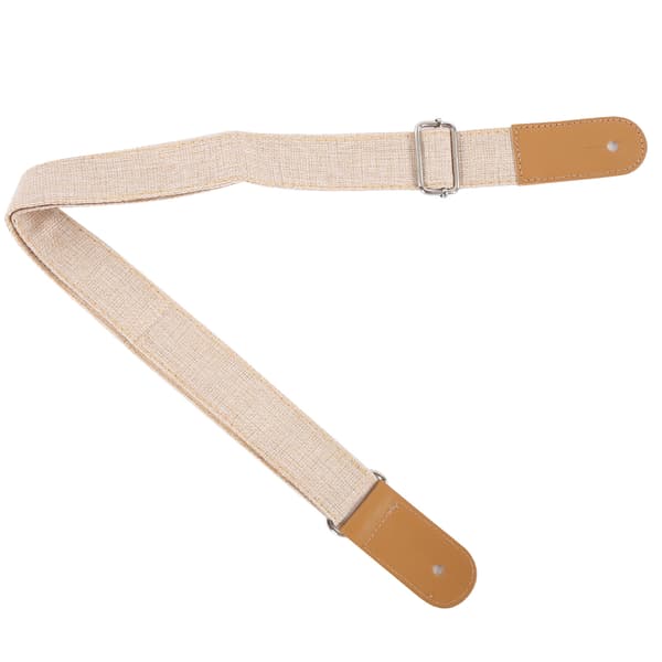 【NX】Ukulele-stropp Bomull og lin Justerbart belte med skyvespenne endeknapp Tilbehør Beige