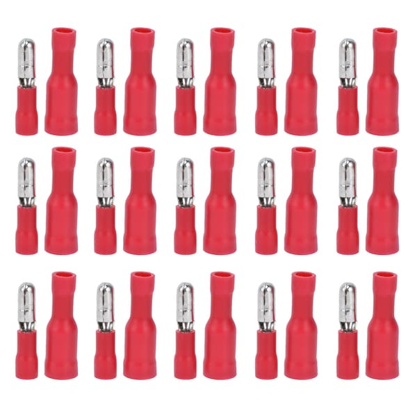 【NX】50 par isolerede ledningsterminaler Han- og Hunkvikforbindere til 22-16 AWG