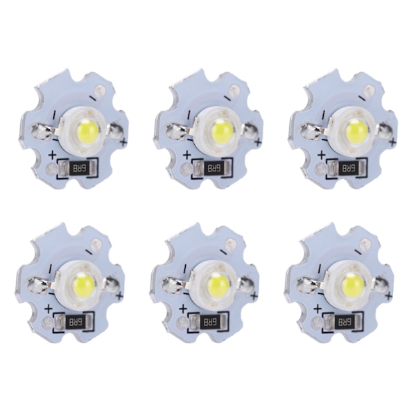 25 stk 5V LED-chips 200LM 1W Højtydende LED-lamper til DIY-belysningsarmaturer Ren hvid 6000-6500K