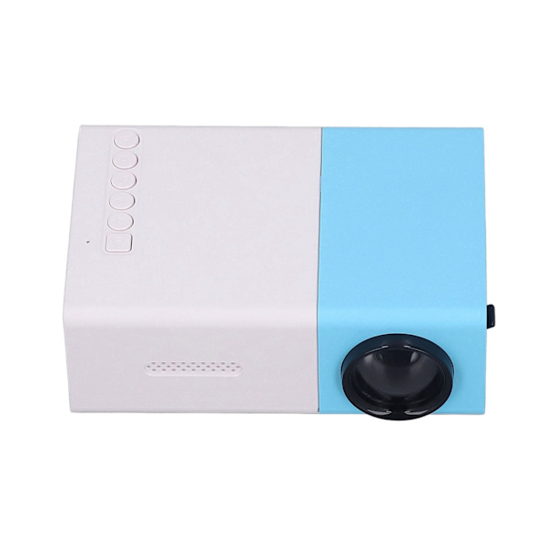 Miniporsjektor 1080P HD Innebygd høyttaler Ministørrelse Diffus Refleksjon Bilde Bærbar Porsjektor for Spillfilm 100‑240V EU-kontakt