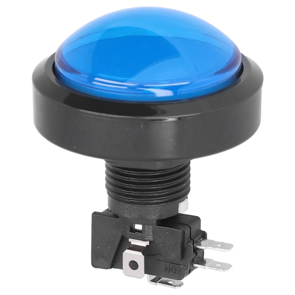 60 mm stor konvex knapp 2-fotsomkopplarknapp med LED-ljus för Crane Machine Game Console Blå