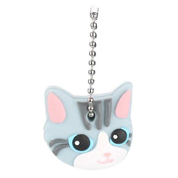 Kreativ 1. Sød Hvalp Mops Kat Nøgleholder Kasket Nøglering PVC Unisex Gave