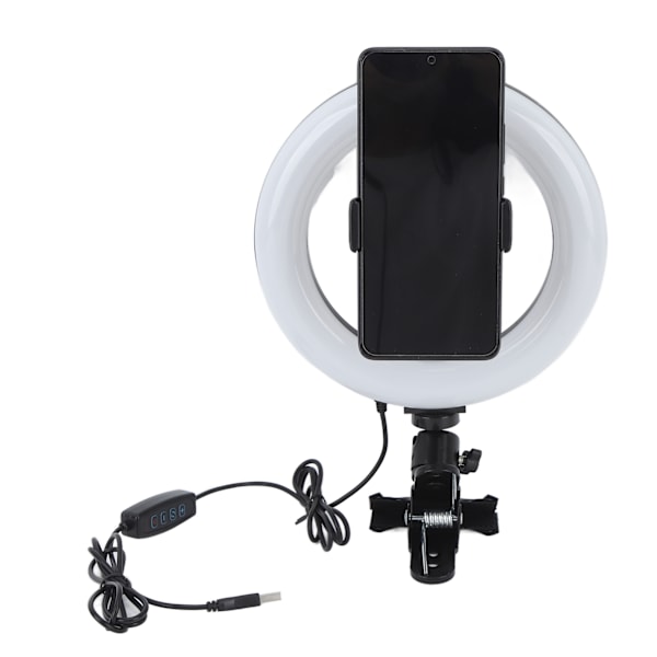 Selfie Ringlys ABS Justerbar Farve og Lysstyrke Klips På LED Fyldlys til Live Streaming Makeup Møde Videoopkald