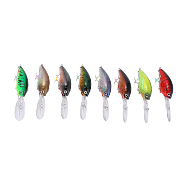 8 stk Fiskehård Crankbait 22g Wobble Multi Jointed kunstige agn til dybhavsfiskeri saltvand