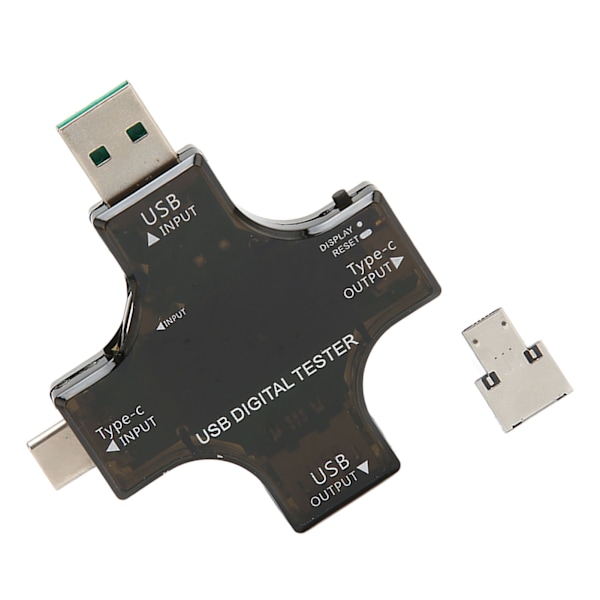 USB-C Jännitevirranmittauslaite LCD-näyttö Korkea tarkkuus USB Type C Micro USB Värillinen testaaja 3,6‑32V 0‑5,1A
