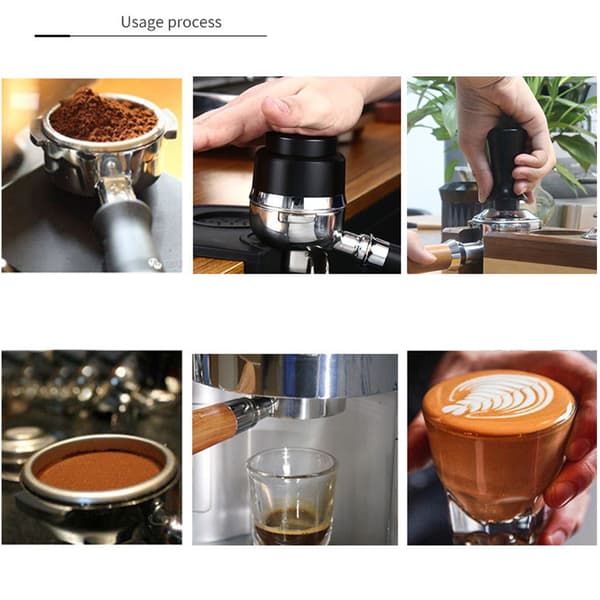 【NX】Elastisk kaffetamper Rostfritt stål Konstant tryckfjäder Coffee Tamper 2nd Generation Black 58mm/2.3in