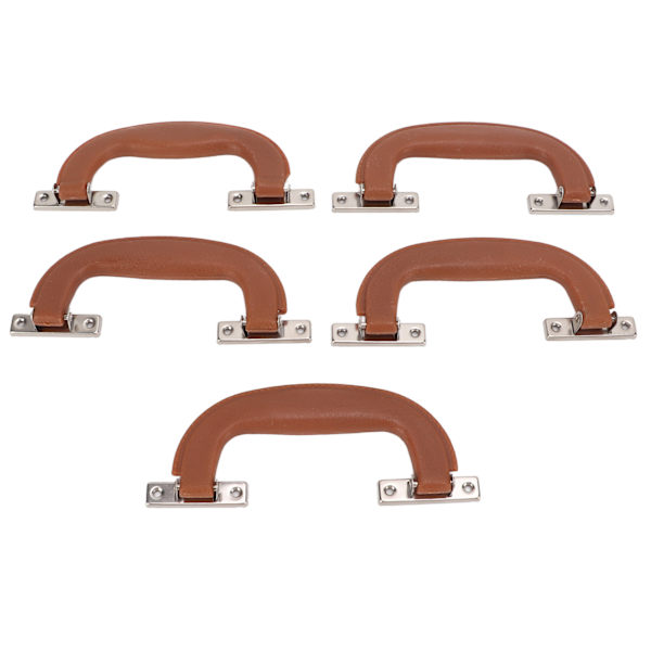 5 stk Bagagehåndtag Vintage Stil Robust Slidstærk Plast Ergonomisk Design Bred Anvendelse Kuffert Håndtag Brunrød