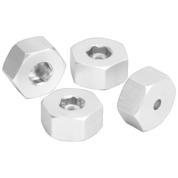 4st 5mm till 12mm Combiner Hjulnav Hex Adapter Tillbehör för WPL D12 1/10 RC TrucksSilver
